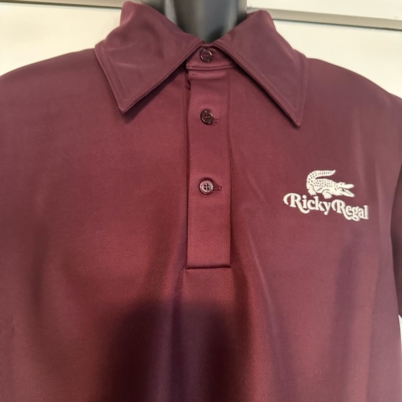 LACOSTE X RICKY REGAL | retro polo in bordeaux, size small - Picture 2 of 4
